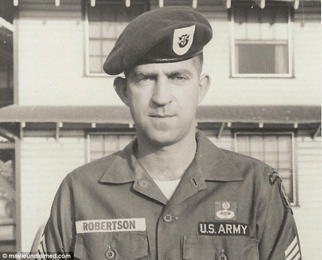 Discovery: Special Forces Green Beret Master Sgt. John Hartley Robertson is the subject of a documentary which claims to have found him alive - now revealed as incorrect - 44 years after he supposedly died in Vietnam 